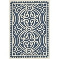 thumbnail image 1 of SAFAVIEH Cambridge Leslie Geometric Wool Area Rug, Navy Blue/Ivory, 2'6" x 4', 1 of 8