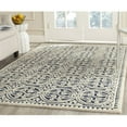 thumbnail image 1 of SAFAVIEH Cambridge Leslie Geometric Wool Area Rug, Navy Blue/Ivory, 6' x 6' Square, 1 of 9