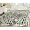 thumbnail image 1 of SAFAVIEH Cambridge Leslie Geometric Wool Area Rug, Navy Blue/Ivory, 8' x 8' Square, 1 of 10