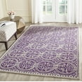 thumbnail image 1 of SAFAVIEH Cambridge Leslie Geometric Wool Area Rug, Purple/Ivory, 8' x 8' Square, 1 of 9