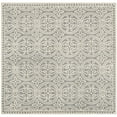 thumbnail image 1 of SAFAVIEH Cambridge Leslie Geometric Wool Area Rug, Silver/Ivory, 4' x 4' Square, 1 of 10