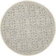 thumbnail image 1 of SAFAVIEH Cambridge Leslie Geometric Wool Area Rug, Silver/Ivory, 8' x 8' Round, 1 of 4