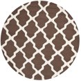 thumbnail image 1 of SAFAVIEH Cambridge Liam Geometric Wool Area Rug, Dark Brown/Ivory, 4' x 4' Round, 1 of 5