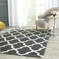 thumbnail image 1 of SAFAVIEH Cambridge Liam Geometric Wool Area Rug, Dark Grey/Ivory, 6' x 9', 1 of 6