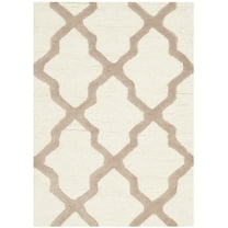 SAFAVIEH Cambridge Liam Geometric Wool Area Rug, Ivory/Beige, 2'6" x 4'