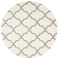 thumbnail image 1 of SAFAVIEH Cambridge Liam Geometric Wool Area Rug, Ivory/Beige, 4' x 4' Round, 1 of 4