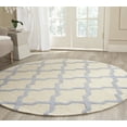 thumbnail image 1 of SAFAVIEH Cambridge Liam Geometric Wool Area Rug, Ivory/Light Blue, 6' x 6' Round, 1 of 6