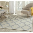 thumbnail image 1 of SAFAVIEH Cambridge Liam Geometric Wool Area Rug, Ivory/Light Blue, 6' x 6' Square, 1 of 7