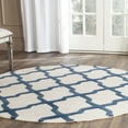 thumbnail image 1 of SAFAVIEH Cambridge Liam Geometric Wool Area Rug, Ivory/Navy, 6' x 6' Round, 1 of 6
