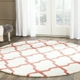 thumbnail image 1 of SAFAVIEH Cambridge Liam Geometric Wool Area Rug, Ivory/Rust, 6' x 6' Round, 1 of 6