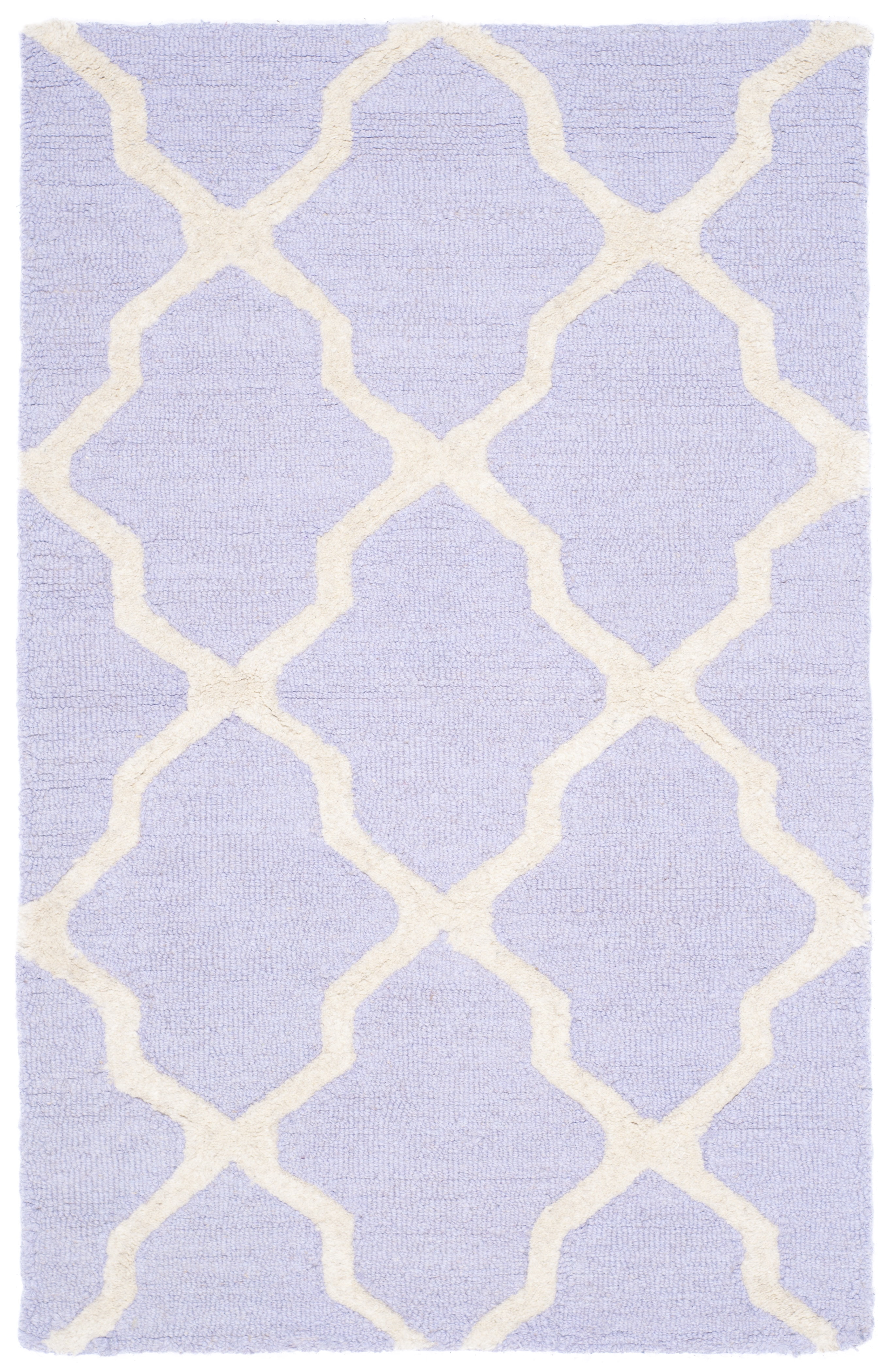 SAFAVIEH Cambridge Liam Geometric Wool Area Rug, Lavender/Ivory, 2'6" x 4'