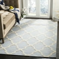 thumbnail image 1 of SAFAVIEH Cambridge Liam Geometric Wool Area Rug, Light Blue/Ivory, 4' x 6', 1 of 8