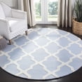 thumbnail image 1 of SAFAVIEH Cambridge Liam Geometric Wool Area Rug, Light Blue/Ivory, 6' x 6' Round, 1 of 9
