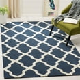 thumbnail image 1 of SAFAVIEH Cambridge Liam Geometric Wool Area Rug, Navy Blue/Ivory, 6' x 6' Square, 1 of 8