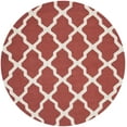 thumbnail image 1 of SAFAVIEH Cambridge Liam Geometric Wool Area Rug, Rust/Ivory, 6' x 6' Round, 1 of 6