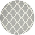 thumbnail image 1 of SAFAVIEH Cambridge Liam Geometric Wool Area Rug, Silver/Ivory, 4' x 4' Round, 1 of 6