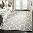 thumbnail image 1 of SAFAVIEH Cambridge Liam Geometric Wool Area Rug, Silver/Ivory, 6' x 6' Square, 1 of 8