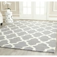 thumbnail image 1 of SAFAVIEH Cambridge Liam Geometric Wool Area Rug, Silver/Ivory, 9' x 12', 1 of 8