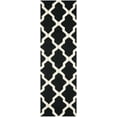 thumbnail image 1 of SAFAVIEH Cambridge Liam Geometric Wool Runner Rug, Black/Ivory, 2'6" x 22', 1 of 5