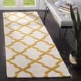 thumbnail image 1 of SAFAVIEH Cambridge Liam Geometric Wool Runner Rug, Ivory/Gold, 2'6" x 12', 1 of 8