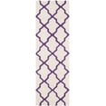 thumbnail image 1 of SAFAVIEH Cambridge Liam Geometric Wool Runner Rug, Ivory/Purple, 2'6" x 8', 1 of 6