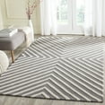 thumbnail image 1 of SAFAVIEH Cambridge Lilly Diamond Striped Wool Area Rug, Dark Grey/Ivory, 8' x 10', 1 of 4