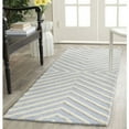 thumbnail image 1 of SAFAVIEH Cambridge Lilly Diamond Striped Wool Runner Rug, Light Blue/Ivory, 2'6" x 6', 1 of 10