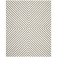 thumbnail image 1 of SAFAVIEH Cambridge Lilly Diamond Striped Wool Runner Rug, Silver/Ivory, 2'6" x 18', 1 of 10