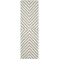 thumbnail image 1 of SAFAVIEH Cambridge Lilly Diamond Striped Wool Runner Rug, Silver/Ivory, 2'6" x 6', 1 of 10
