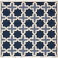 thumbnail image 1 of SAFAVIEH Cambridge Lincoln Geometric Wool Area Rug, Blue/Ivory, 8' x 8' Square, 1 of 10