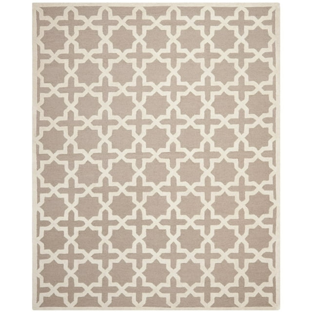 SAFAVIEH Cambridge Liz Geometric Wool Area Rug, Beige/Ivory, 5' x 8'