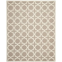 SAFAVIEH Cambridge Liz Geometric Wool Area Rug, Beige/Ivory, 6' x 6' Square