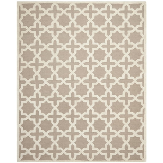 SAFAVIEH Cambridge Liz Geometric Wool Area Rug, Beige/Ivory, 8' x 10'