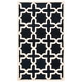 thumbnail image 1 of SAFAVIEH Cambridge Liz Geometric Wool Area Rug, Black/Ivory, 3' x 5', 1 of 9