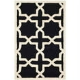 thumbnail image 1 of SAFAVIEH Cambridge Liz Geometric Wool Area Rug, Black/Ivory, 4' x 4' Square, 1 of 10