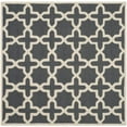 thumbnail image 1 of SAFAVIEH Cambridge Liz Geometric Wool Area Rug, Dark Grey/Ivory, 4' x 4' Square, 1 of 10