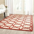 thumbnail image 1 of SAFAVIEH Cambridge Liz Geometric Wool Area Rug, Ivory/Rust, 6' x 6' Square, 1 of 10