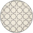 thumbnail image 1 of SAFAVIEH Cambridge Liz Geometric Wool Area Rug, Ivory/Silver, 6' x 6' Round, 1 of 10