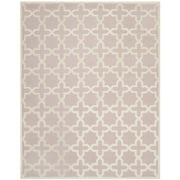 SAFAVIEH Cambridge Liz Geometric Wool Area Rug, Light Pink/Ivory, 4' x 4' Round
