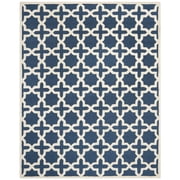 SAFAVIEH Cambridge Liz Geometric Wool Area Rug, Navy Blue/Ivory, 2' x 3'