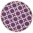thumbnail image 1 of SAFAVIEH Cambridge Liz Geometric Wool Area Rug, Purple/Ivory, 6' x 6' Round, 1 of 10