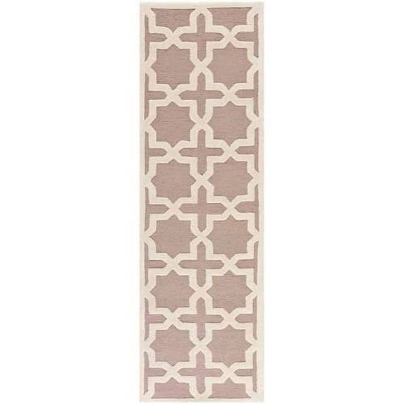 SAFAVIEH Cambridge Liz Geometric Wool Runner Rug, Beige/Ivory, 2'6" x 12'