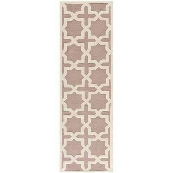 SAFAVIEH Cambridge Liz Geometric Wool Runner Rug, Beige/Ivory, 2'6" x 6'
