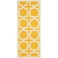thumbnail image 1 of SAFAVIEH Cambridge Liz Geometric Wool Runner Rug, Gold/Ivory, 2'6" x 10', 1 of 10
