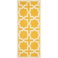 thumbnail image 1 of SAFAVIEH Cambridge Liz Geometric Wool Runner Rug, Gold/Ivory, 2'6" x 8', 1 of 10