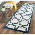 thumbnail image 1 of SAFAVIEH Cambridge Liz Geometric Wool Runner Rug, Ivory/Navy, 2'6" x 8', 1 of 10