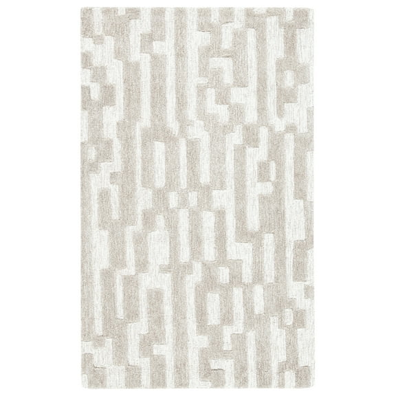SAFAVIEH Cambridge Macy Geometric Wool Area Rug, Beige/Gray, 3' x 5'