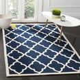 thumbnail image 1 of SAFAVIEH Cambridge Merletta Geometric Wool Area Rug, Navy/Ivory, 4' x 6', 1 of 6