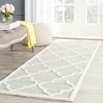 thumbnail image 1 of SAFAVIEH Cambridge Merletta Geometric Wool Runner Rug, Light Gray/Ivory, 2'6" x 8', 1 of 6