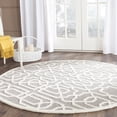thumbnail image 1 of SAFAVIEH Cambridge Norbert Geometric Wool Area Rug, Silver/Ivory, 6' x 6' Round, 1 of 5